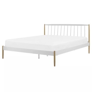Beliani, Bett mit Lattenrost aus Metall Klassisch MAURS Bett mit Lattenrost aus Metall Klassisch MAURS