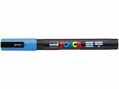Pebeo, Pebeo Posca 0.9 1.3mm, uni-ball Posca Marker, 0,9-1,3mm, himmelblau, Rundspitze, PC3M himmelb