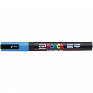 Pebeo, Pebeo Posca 0.9 1.3mm, uni-ball Posca Marker, 0,9-1,3mm, himmelblau, Rundspitze, PC3M himmelb