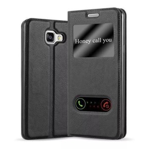 Cadorabo, Hülle für Samsung Galaxy A5 2016 Magnetverschluss, 2 Sichtfenstern, Cadorabo - Hülle für Samsung Galaxy A5 2016 Magnetverschluss, 2 Sichtfenstern, Schwarz