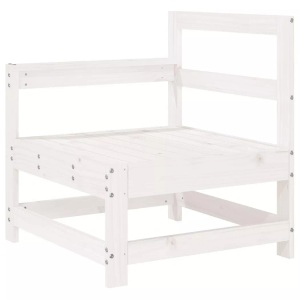 vidaXL, vidaXL Garten-Ecksofa Weiß Massivholz Kiefer