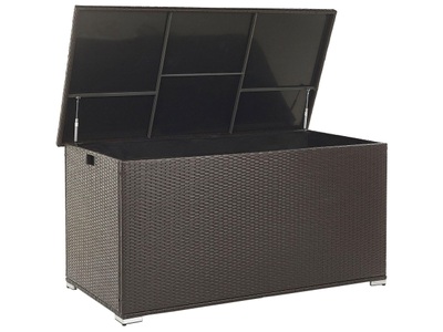 Beliani, Aufbewahrungsbox aus PE Rattan Modern MODENA Aufbewahrungsbox aus PE Rattan Modern MODENA, Beliani - Aufbewahrungsbox aus PE Rattan Boho MODENA, One Size, Erdbraun
