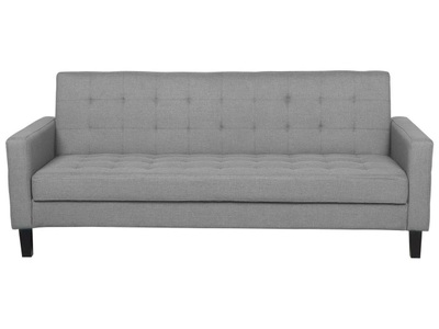 Beliani, Beliani Schlafsofa hellgrau VEHKOO, Beliani - Schlafsofa aus Polyester Klassisch VEHKOO, One Size, Rauch