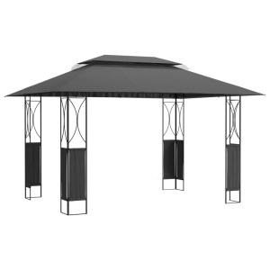 vidaXL, vidaXL Pavillon mit Dach Anthrazit 400x300x270 cm Stahl, vidaXL Pavillon mit Dach Anthrazit 400x300x270 cm Stahl