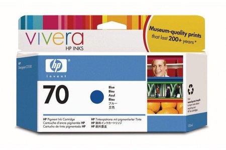 Hewlett-Packard, Hewlett-Packard HP Tinte Nr. 70 (C9458A) Blue, Hewlett Packard Tintenpatrone, blau, No.70, C9458A, (130ml)