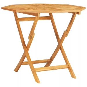Diverse Hardware, Klappbarer Gartentisch 85x85x76 cm Teak Massivholz