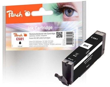 Peach, Peach Tintenpatrone foto schwarz kompatibel zu Canon CLI-581 bk, Peach Tinte Canon PGI-581 Photo Black