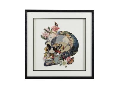 OZAIA, Bild Collage Totenkopf 3DEffekt mit em Rahmen Mehrfarbig CATRINA Bild Collage Totenkopf 3DEffekt mit em Rahmen Mehrfarbig CATRINA, 