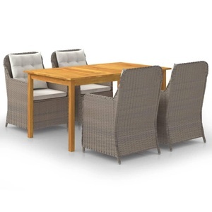 vidaXL, vidaXL 5-tlg. Garten-Essgruppe Braun, VidaXL - Garten-essgruppe akazienholz, One Size, Braun