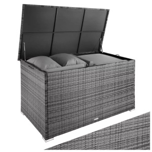 TecTake, Auflagenbox mit Aluminiumgestell Oslo Auflagenbox mit Aluminiumgestell Oslo, Tectake - Auflagenbox mit Aluminiumgestell Oslo, 150 cm, Grau