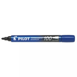 Pilot, PILOT Permanent Marker 100 1mm SCA-100-L Rundspitze blau, Pilot Permanent Marker 100, 1mm, Rundspitze, blau, SCA-100-L