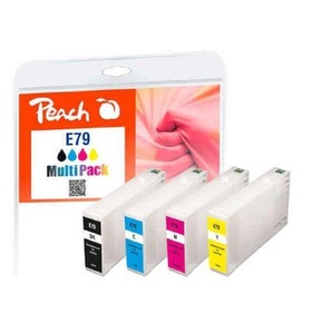 Peach, Peach Spar Pack Tintenpatronen kompatibel zu Epson No. 79, T7915, Peach E79 4 Druckerpatronen (bk, c/m/y) ersetzt Epson No. 79, C13T79154010 für z.B. Epson WorkForce Pro WF -4600, Epson WorkForce Pro WF -4630 DWF