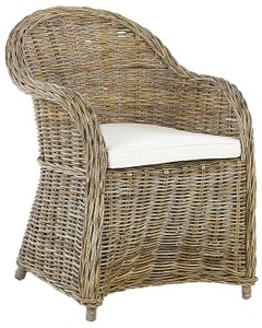 Beliani, Gartenstuhl aus Rattan Klassisch SUSUA Gartenstuhl aus Rattan Klassisch SUSUA, Beliani - Garten Sessel aus Rattan Klassisch SUSUA, One Size, Nude