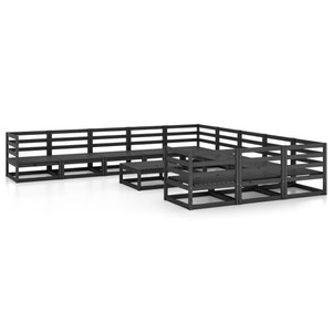 vidaXL, vidaXL 12-tlg. Garten-Lounge-Set Massivholz Kiefer, vidaXL 12-tlg. Garten-Lounge-Set Massivholz Kiefer
