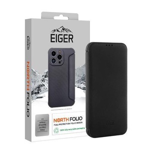 EIGER, Eiger - iPhone 14 Pro Max North Case Folio Hybrid Book-Style Tasche (EGCA00393) - Schwarz
