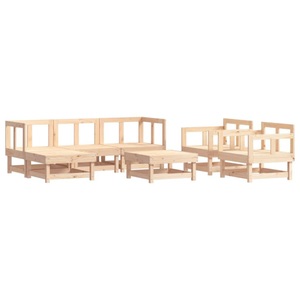 vidaXL, vidaXL 7-tlg. Garten-Lounge-Set Massivholz Kiefer, 
