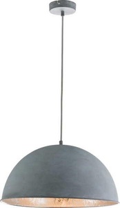 Globo, GLOBO MIRAM Hängeleuchte Metall Zementoptik matt, silber metallic, D:410, H:1200, exkl, Globo HÄNGELEUCHTE 41/120 cm , Miram , Grau , Metall , 120 cm , 004558131502