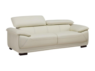 Vente-unique, Ledersofa 3Sitzer Elfenbein MACELO Ledersofa 3Sitzer Elfenbein MACELO