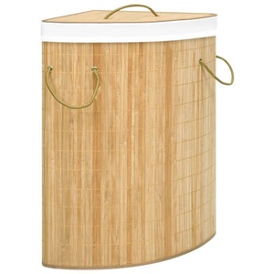 vidaXL, vidaXL Eck-Wäschekorb Bambus 60 L