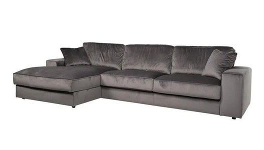 Richmond Interiors, Ecksofa Santos Ottomane links grau 312, Ecksofa Santos Ottomane links grau 312