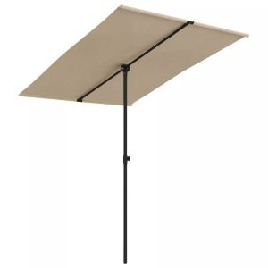 Diverse Hardware, Sonnenschirm mit Aluminium-Mast 2x1,5 m Taupe, vidaXL Sonnenschirm mit Aluminium-Mast 2x1,5 m Taupe