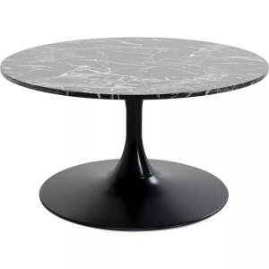 Kare Design, KARE Design - Couchtisch Schickeria Marmor rund 80, One Size, Schwarz, KARE Design - Couchtisch Schickeria Marmor rund 80, One Size, Schwarz