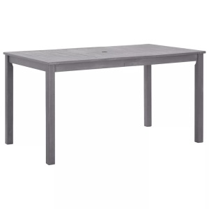 vidaXL, vidaXL Gartentisch Grau 140x80x74 cm Massivholz Akazie, vidaXL Gartentisch Grau 140x80x74 cm Massivholz Akazie