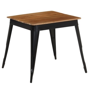 Diverse Hardware, Esstisch Akazienholz Massiv und Stahl 75 x 75 x 76 cm, vidaXL Esstisch Akazienholz Massiv und Stahl 75 x 75 x 76 cm