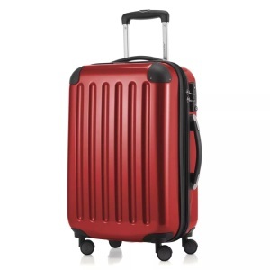 Hauptstadtkoffer, HAUPTSTADTKOFFER Hartschalentrolley mit 4 Doppelrollen, »Alex mit TSA Schloss«, Hauptstadtkoffer - Alex Handgepäck Hartschale glänzend mit TSA, 55 CM, Rot