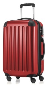 Hauptstadtkoffer, HAUPTSTADTKOFFER Hartschalentrolley mit 4 Doppelrollen, »Alex mit TSA Schloss«, Hauptstadtkoffer - Alex Handgepäck Hartschale glänzend mit TSA, 55 CM, Rot