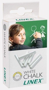 Linex, Linex - Filzstifte CHALK - Stein - weiss - 8 cm, LINEX® Kreiden staubfrei, weiss
