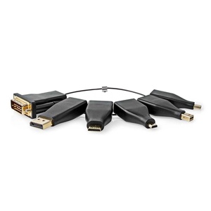 Nedis, HDMI? Adapter | DisplayPort-Stecker / DVI-D 24+1-Pin-Stecker / HDMI? Micro-Stecker / HDMI? Mini-Stecker / HDMI? Mini-Stecker / Mini DisplayPort-Stecker / USB-C?-Stecker | HDMI?-Buchse | Vergoldet | Gerade | PVC | Schwarz | 1 St. | Box, Nedis - HDMI? Adapter | DisplayPort-Stecker / DVI-D 24+1-Pin-Stecker Micro-Stecker Mini-Stecker Mini USB-C?-Stecker HDMI?-Buchse Vergoldet Gerade PVC Schwarz 1 St. Box, One Size