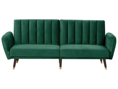 Beliani, Schlafcouch aus Samtstoff Glamourös VIMMERBY Schlafcouch aus Samtstoff Glamourös VIMMERBY, Beliani - Schlafsofa aus Samtstoff Glamourös VIMMERBY, One Size, Ozeangrün