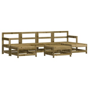 vidaXL, vidaXL 7-tlg. Garten-Lounge-Set Kiefernholz Imprägniert, vidaXL 7-tlg. Garten-Lounge-Set Kiefernholz Imprägniert