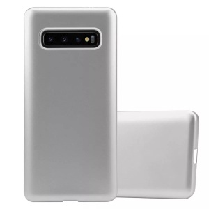 Cadorabo, Hülle für Samsung Galaxy S10 4G TPU Silikon Matt, Cadorabo - Hülle für Samsung Galaxy S10 4G TPU Silikon Matt, Silber