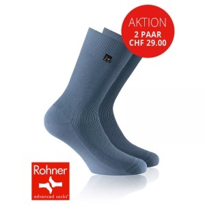 Rohner, Rohner - SuperR Socken Promo, 43-44, Blau