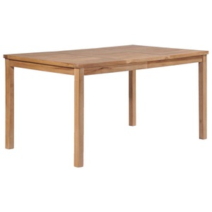Diverse Hardware, Garten-Esstisch Teakholz Massiv 150 x 90 x 77 cm, vidaXL Gartentisch 150x90x77 cm Massivholz Teak