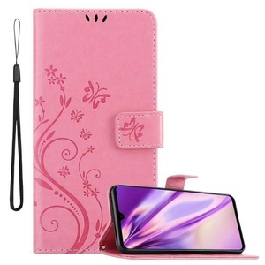 Cadorabo, Hülle für Huawei MATE 20 Blumen Design Magnetverschluss, Cadorabo - Hülle für Huawei MATE 20 Blumen Design Magnetverschluss, Rosa