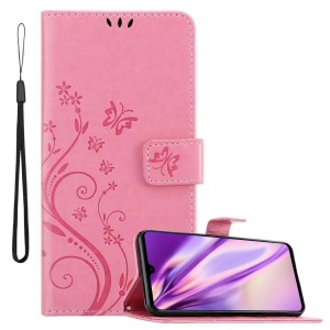 Cadorabo, Hülle für Huawei MATE 20 Blumen Design Magnetverschluss, Cadorabo - Hülle für Huawei MATE 20 Blumen Design Magnetverschluss, Rosa