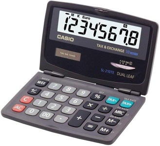 Casio, CASIO Taschenrechner SL-210TE SL-210TE Solar, 10-stellig dunkelblau, Casio Taschenrechner SL-210TE, Solar, 10-stellig, dunkelblau, SL-210TE