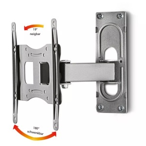 VCM, Universal TV VESA Wandhalterung Halter Fernsehhalter neigbar schwenkar B-FS2 Universal TV VESA Wandhalterung Halter Fernsehhalter neigbar schwenkar B-FS2, VCM - Universal TV Halterung | VESA Wandhalterung | Halter Fernsehhalter neigbar schwenkbar | Belastbarkeit bis zu 15 kg - B-FS2, Silber, 22cm