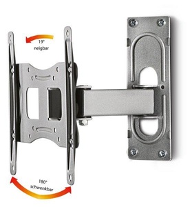 VCM, Universal TV VESA Wandhalterung Halter Fernsehhalter neigbar schwenkar B-FS2 Universal TV VESA Wandhalterung Halter Fernsehhalter neigbar schwenkar B-FS2, VCM - Universal TV Halterung | VESA Wandhalterung | Halter Fernsehhalter neigbar schwenkbar | Belastbarkeit bis zu 15 kg - B-FS2, Silber, 22cm