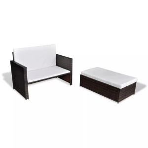 Diverse Hardware, Gartensofa Poly Rattan Braun, vidaXL Gartensofa Poly Rattan Braun