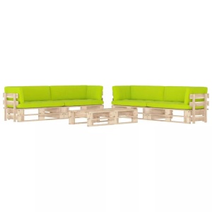 vidaXL, vidaXL 6-tlg. Paletten-Lounge-Set mit Kissen Kiefernholz Imprägniert, vidaXL 6-tlg. Paletten-Lounge-Set mit Kissen Imprägniertes Kiefernholz