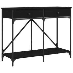 vidaXL, vidaXL Konsolentisch Schwarz 100x39x78,5 cm Holzwerkstoff, VidaXL - Konsolentisch holzwerkstoff, One Size, Schwarz