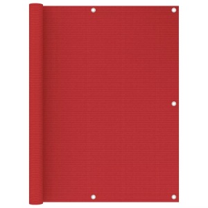 vidaXL, vidaXL Balkon-Sichtschutz Rot 120x400 cm HDPE, vidaXL Balkon-Sichtschutz Rot 120x400 cm HDPE