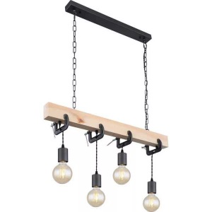 mutoni light, Hängeleuchte Ludi Metall schwarz 4xE27, Hängeleuchte Ludi Metall schwarz 4xE27