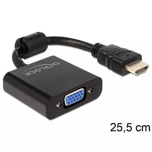 Delock, DeLock Hdmi - VGA Adapter, Delock Adapterkabel HDMI - VGA Schwarz