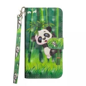 Cover-Discount, iPhone 11 Pro - Etui Ledertasche Panda Glitzer Effekt, Cover-Discount - iPhone 11 Pro Etui Glitzer Effekt, Weiss