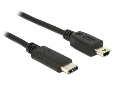 Delock, USB 2.0 Kabel, Stecker C > Stecker Mini, Delock USB 2.0-Kabel USB C - Mini-USB B 1 m